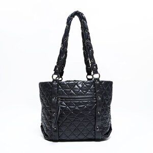 Chanel Shoulder Bag Quilted Studded Chain